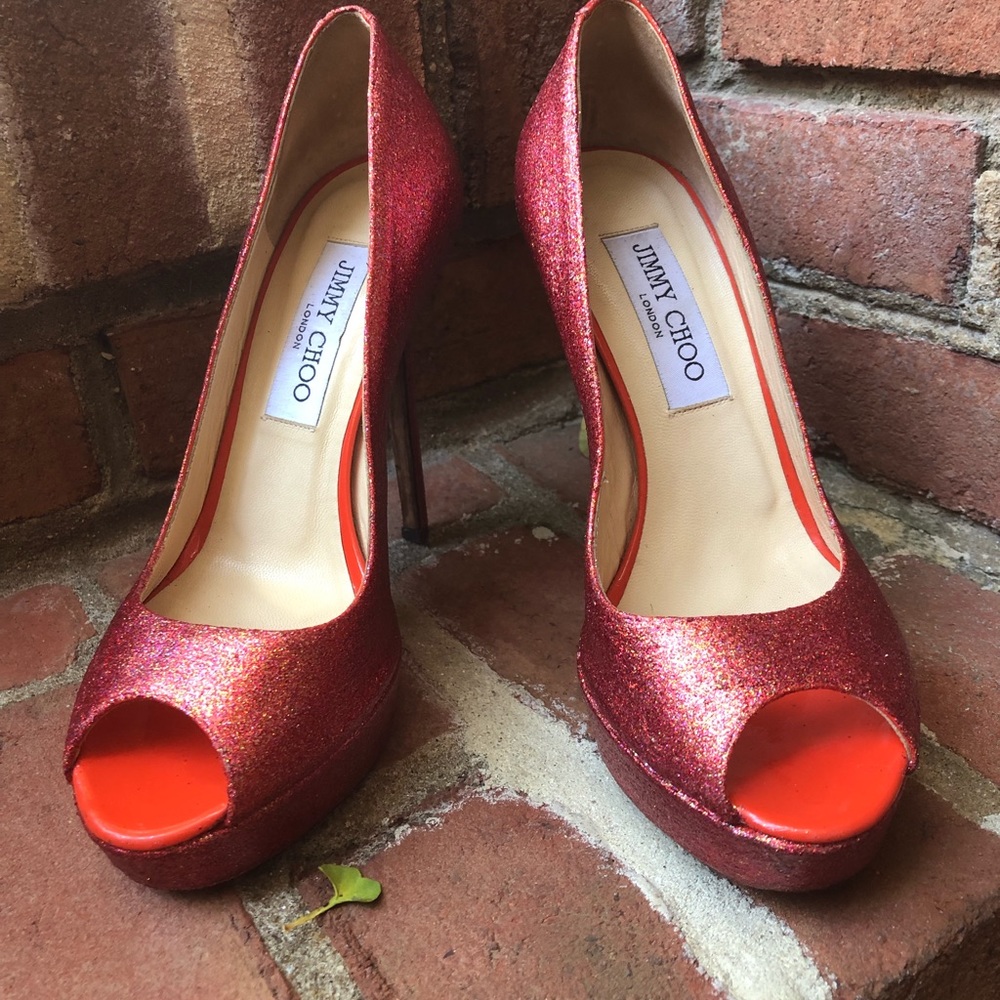 Jimmy Choo Glitter Pumps
